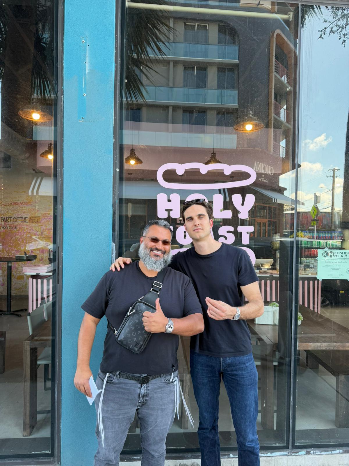 Guests outside the Holy Toast Wynwood storefront